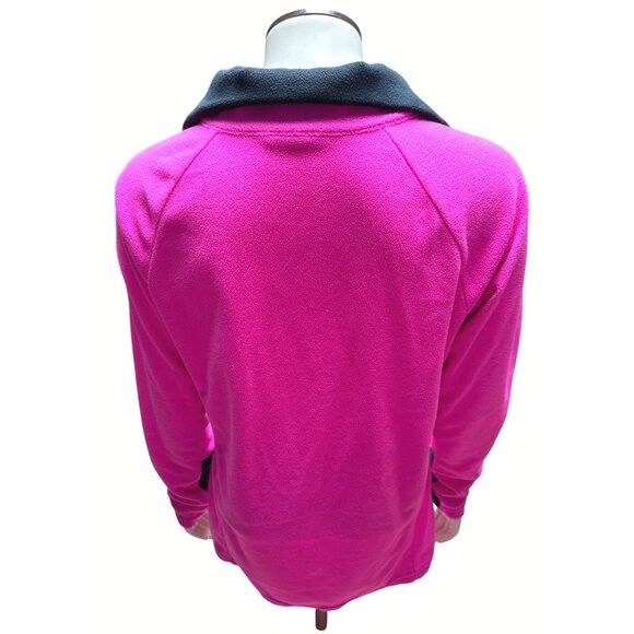 Columbia Womens Pink Fleece Zip Up Pullover Size M Breast Cancer Ribbon - Picture 3 of 9